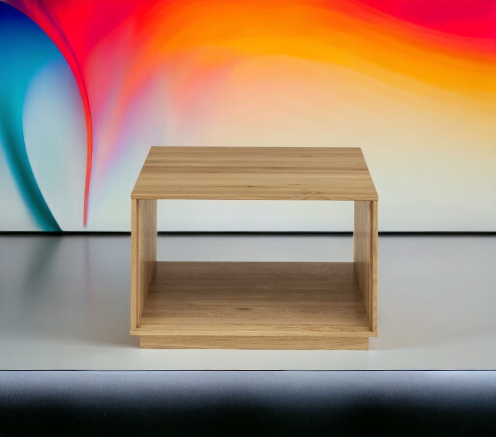 TPT Sankt Gallen Beistelltisch/Ecktisch Wildeiche massiv natur/blanco geölt, B/H/T 70 x 45 x 70 cm