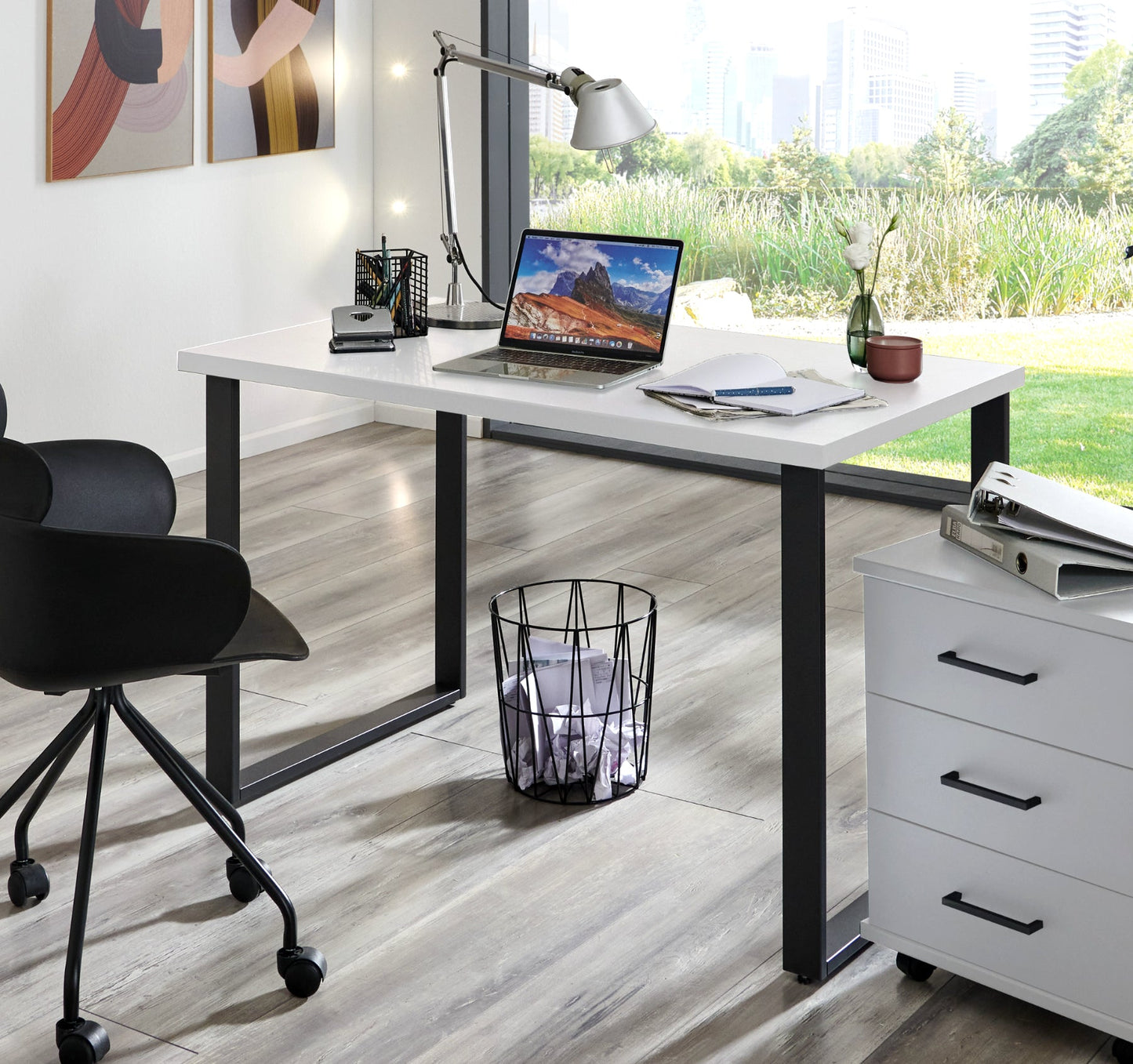 Wimex Schreibtisch Home Desk mit Metallkufen B/H/T ca. 140 x 75 x 70 cm