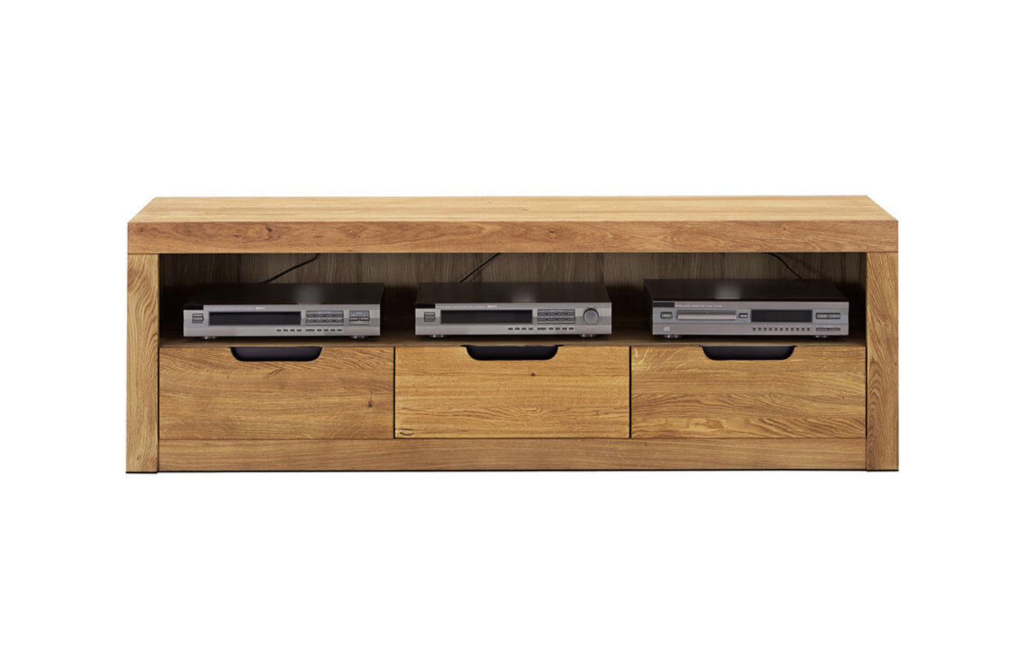Infantil Basel TV Lowboard Wildeiche massiv mit 3 Schubladen Breite 170 cm x H 55 cm