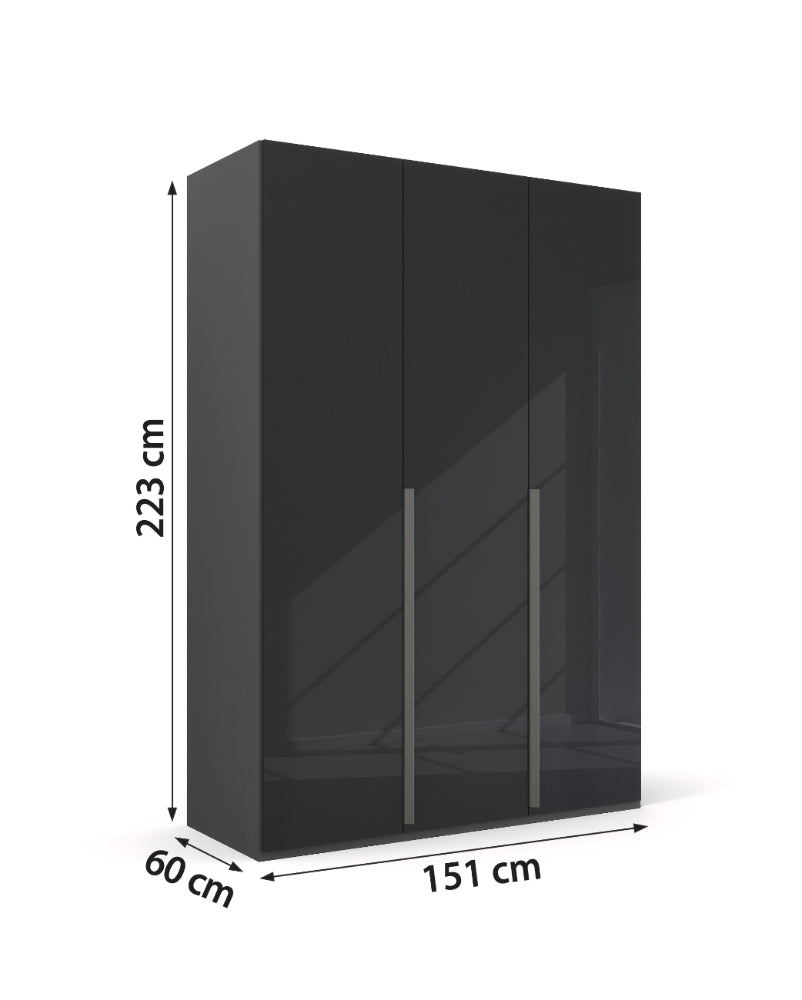 Drehtürenschrank Purisma Glasfronten inkl. Premium Zubehör B/H/T ca. 150/200/250/300 x 223 x 60 cm