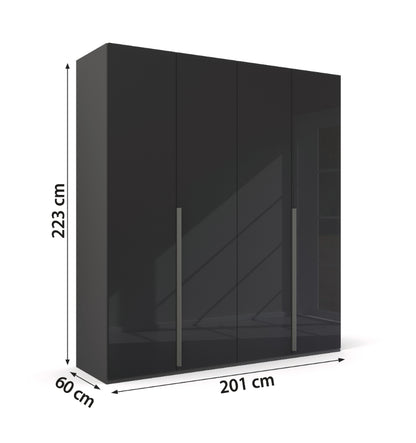 Drehtürenschrank Purisma Glasfronten inkl. Premium Zubehör B/H/T ca. 150/200/250/300 x 223 x 60 cm