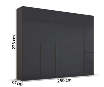 Drehtürenschrank Purisma Glasfronten inkl. Premium Zubehör B/H/T ca. 150/200/250/300 x 223 x 60 cm