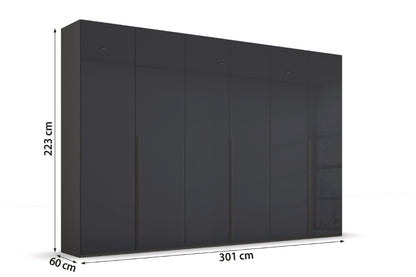 Drehtürenschrank Purisma Glasfronten inkl. Premium Zubehör B/H/T ca. 150/200/250/300 x 223 x 60 cm