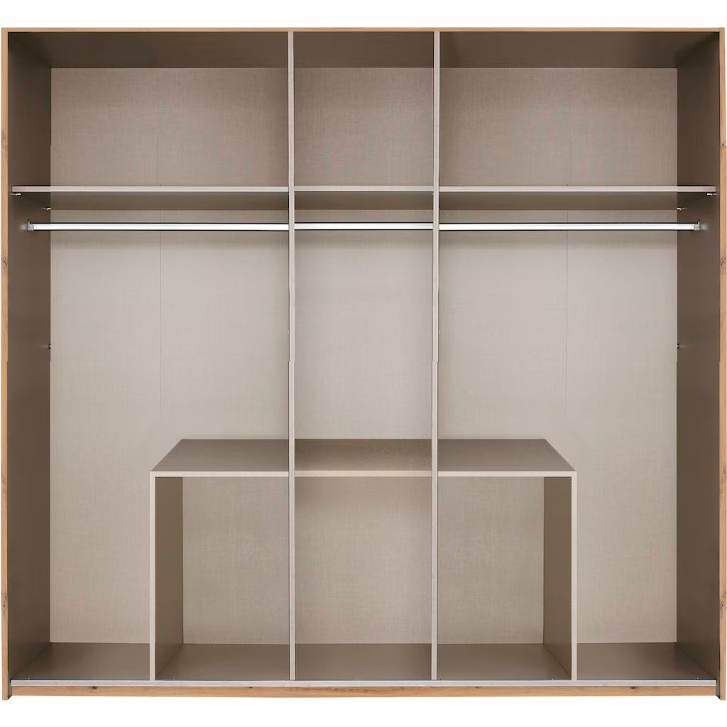 Drehtürenschrank Mainz 5-türig mit 3 Spiegeltüren und 6 Schubladen B/H/T ca. 225 x 210 x 54 cm