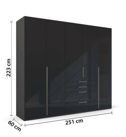 Drehtürenschrank Purisma Glasfronten inkl. Premium Zubehör B/H/T ca. 150/200/250/300 x 223 x 60 cm