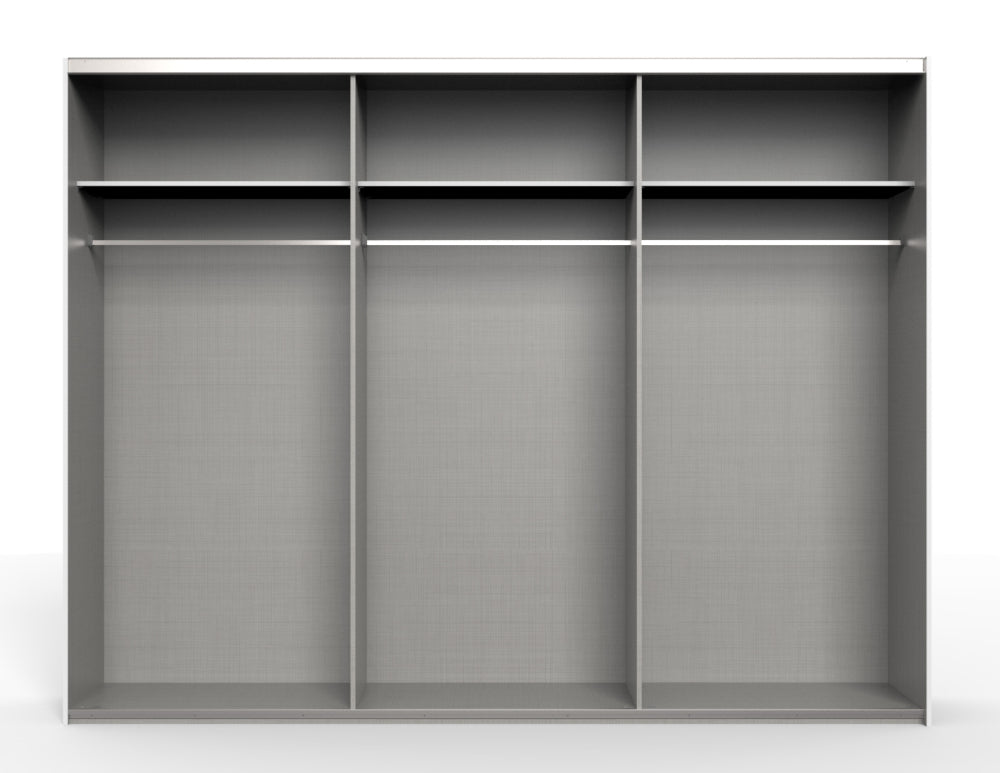 Schwebetürenschrank Gibraltar mit Spiegeltür B/H/T ca. 270 x 208 x 64 cm