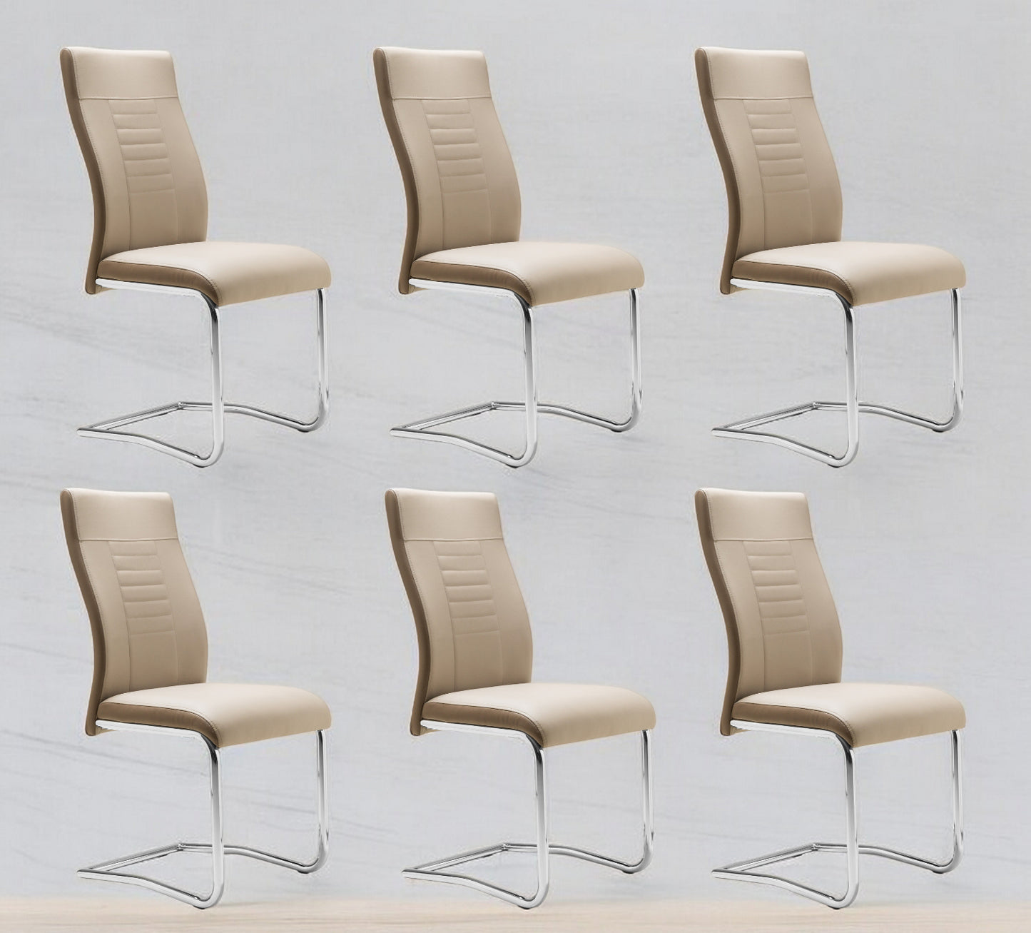 Finori Schwingstuhl Lucky 70A Kunstleder Cappuccino/Grau/Schwarz B/H/T ca. 43 x 98 x 55 cm