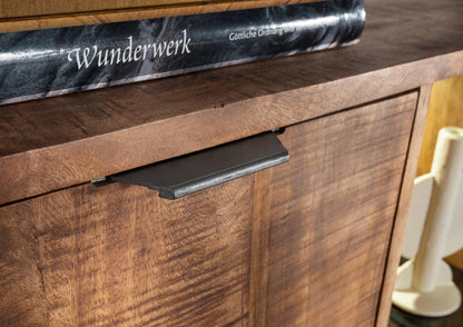 Sideboard Cayro Mangoholz massiv multifarbig inkl. Beleuchtung B/H/T 146/180 x 82 x 42 cm