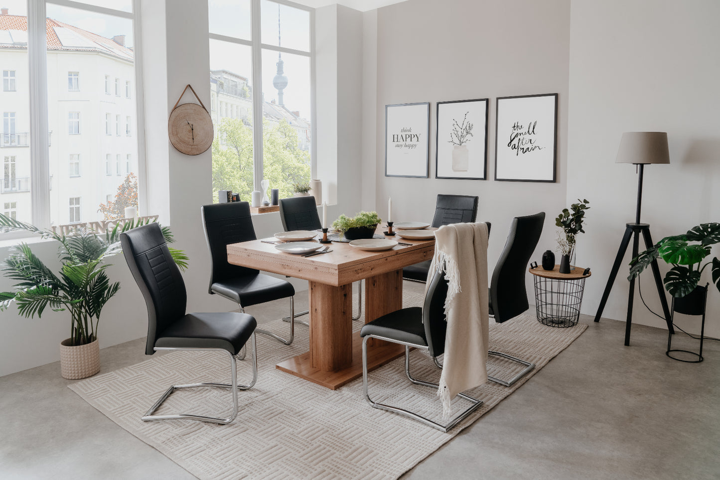 Finori Auszugtisch Heidelberg Artisan-Oak B/H/T 140-220 x 79,5 x 90 cm