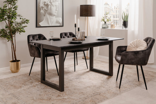 Finori Auszugtisch Austin Schieferoptik dunkel/Anthrazit B/H/T 160-200 x 75 x 90 cm