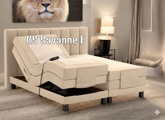 Boxspringbett KS Savanne E, Elektrisches Komfortbett mit Motor, inkl. Lieferung und Montage