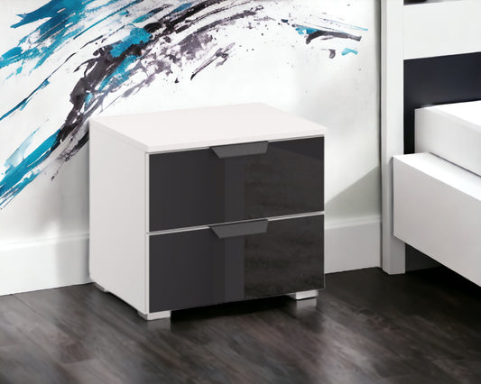 Nachtschrank Artemis mit 2 Schubladen Farbglas, B/H/T ca. 47 x 43 x 42 cm