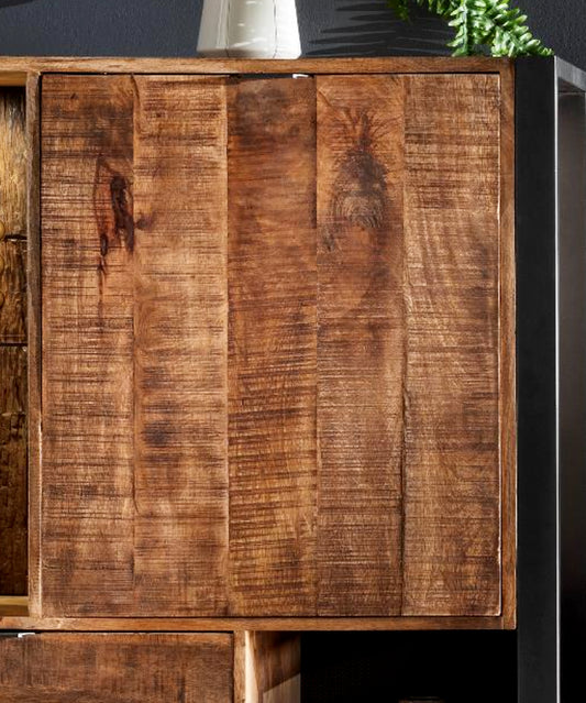 Regal Raumteiler Cayro Mangoholz massiv multifarbig B/H/T 80 x 185 x 42 cm