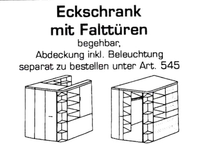 Wimex Kinder Kleiderschrank/Eckschrank Cariba mit Falttüren begehbar B/H/T ca. 124 x 199 x 148 cm