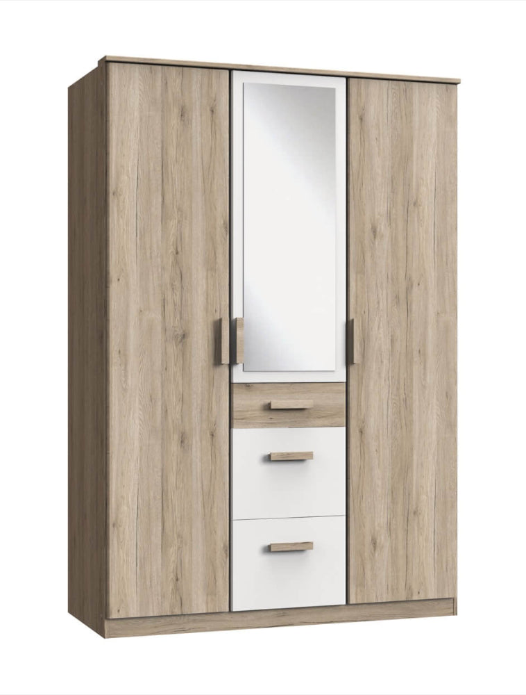 Drehtürenschrank Cariba mit Schubladen B/H/T ca. 90/135 x 199 x 58 cm Kinderzimmer