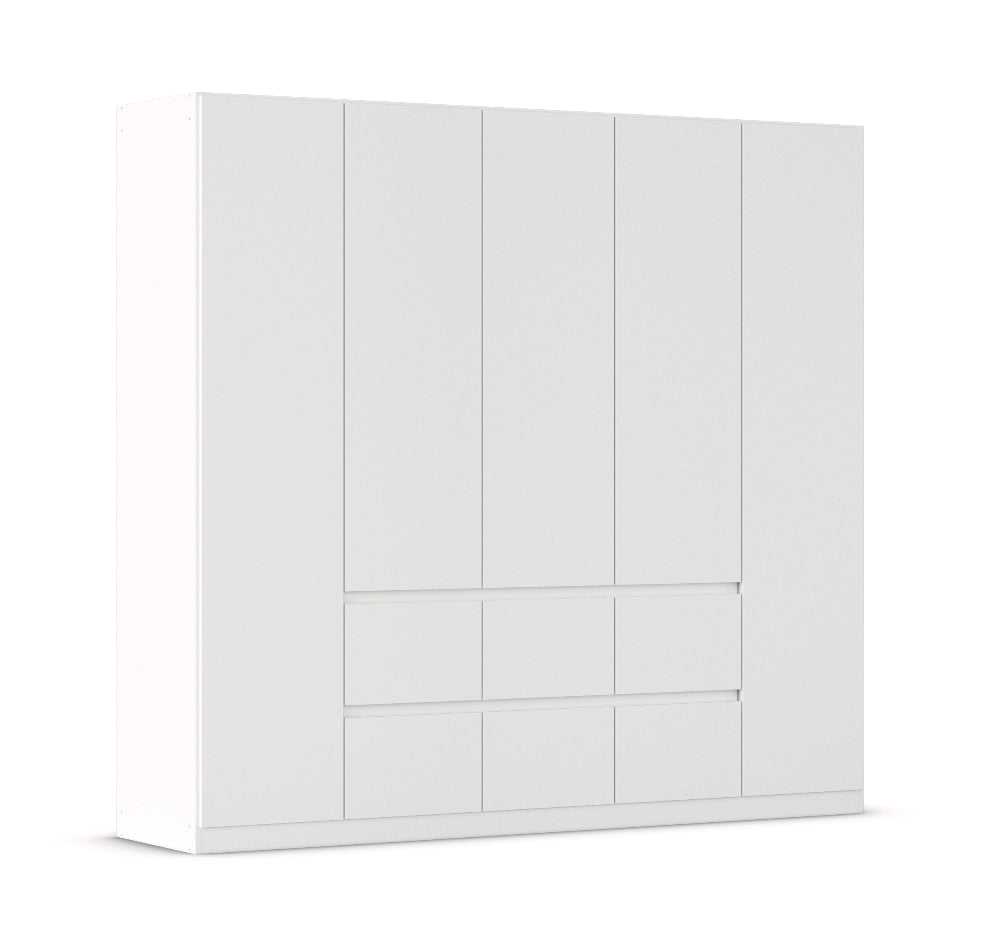 Drehtürenschrank Mainz 5-türig mit 6 Schubladen B/H/T ca. 225 x 210 x 54 cm