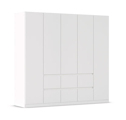 Drehtürenschrank Mainz 5-türig mit 6 Schubladen B/H/T ca. 225 x 210 x 54 cm