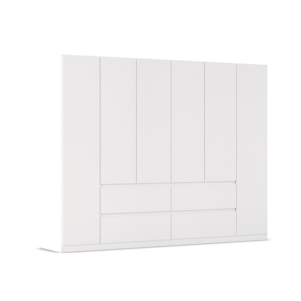 Drehtürenschrank Mainz 6-türig mit 4 Schubladen B/H/T ca. 270 x 210 x 54 cm