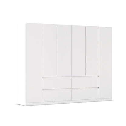 Drehtürenschrank Mainz 6-türig mit 4 Schubladen B/H/T ca. 270 x 210 x 54 cm