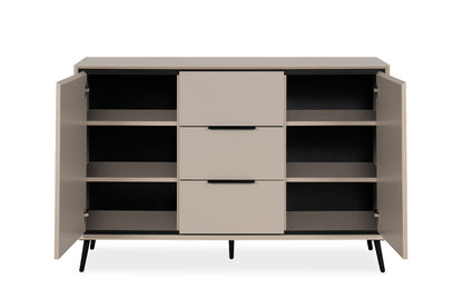Finori Kombikommode mit Schubladen Arona Sand/Schwarz ca. B/H/T 135 x 90 x 38 cm