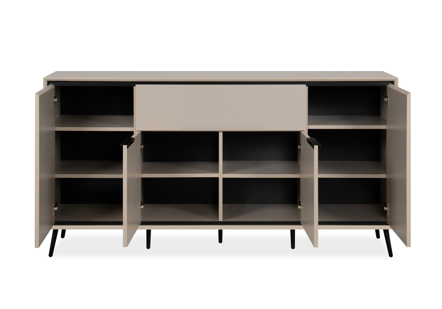 Finori Sideboard mit Schublade Arona Sand/Schwarz ca. B/H/T 175 x 90 x 38 cm
