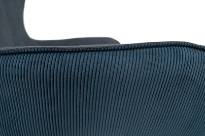 Finori Polsterstuhl Blake 70A mit Armlehnen drehbar Cord Dunkelblau/Dunkelgrau B/H/T ca. 58 x 91 x 63 cm