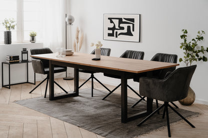 Finori Auszugtisch Denver 80C Artisan-Oak/Anthrazit B/H/T 200-240 x 75 x 90 cm