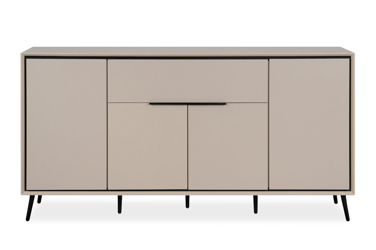 Finori Sideboard mit Schublade Arona Sand/Schwarz ca. B/H/T 175 x 90 x 38 cm
