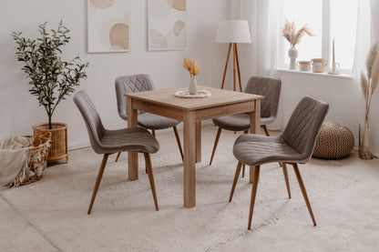 Finori Auszugtisch Coburg Eiche-Sonoma/Weiß/Artisan-Oak B/H/T 80-120 x 76 x 80 cm