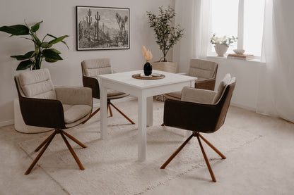 Finori Auszugtisch Coburg Eiche-Sonoma/Weiß/Artisan-Oak B/H/T 80-120 x 76 x 80 cm