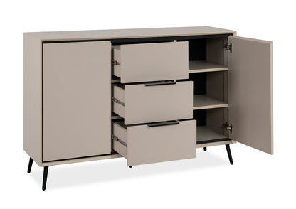 Finori Kombikommode mit Schubladen Arona Sand/Schwarz ca. B/H/T 135 x 90 x 38 cm