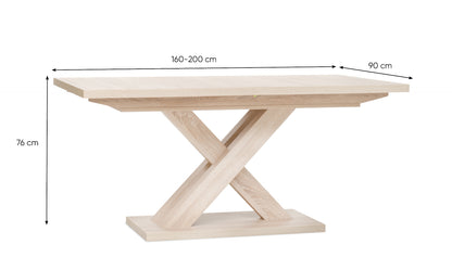 Finori Auszugtisch Avant Sonoma-Eiche B/H/T 160-200 x 76 x 90 cm