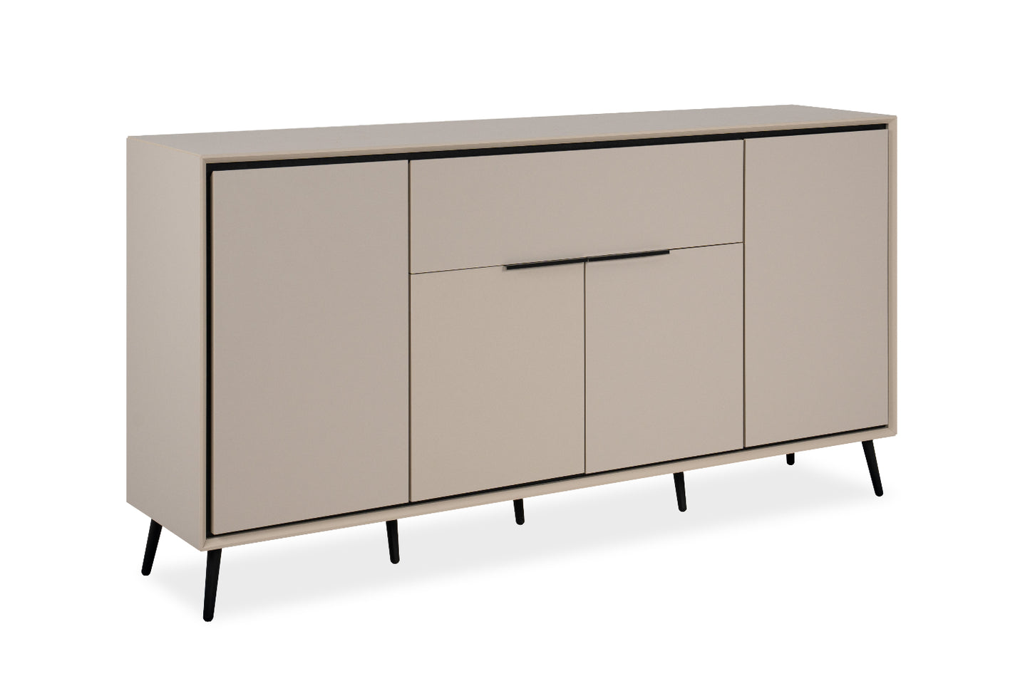 Finori Sideboard mit Schublade Arona Sand/Schwarz ca. B/H/T 175 x 90 x 38 cm