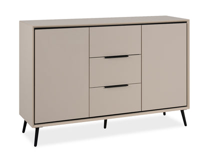 Finori Kombikommode mit Schubladen Arona Sand/Schwarz ca. B/H/T 135 x 90 x 38 cm