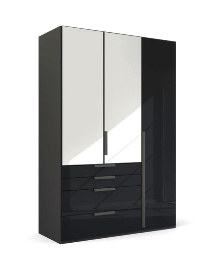 Drehtürenschrank Purisma mit Spiegeltüren und Glasfronten inkl. Premium Zubehör B/H/T ca. 150/200/250/300 x 223 x 60 cm