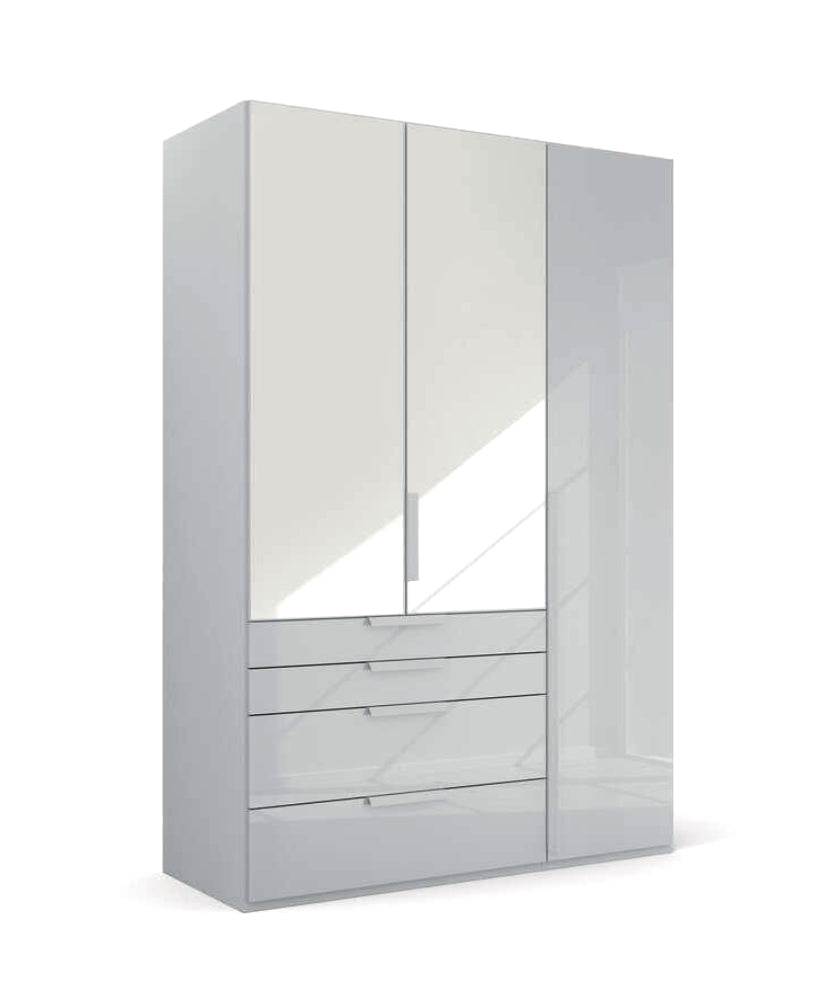 Drehtürenschrank Purisma mit Spiegeltüren und Glasfronten inkl. Premium Zubehör B/H/T ca. 150/200/250/300 x 223 x 60 cm