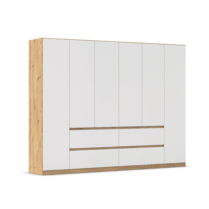 Drehtürenschrank Mainz 6-türig mit 4 Schubladen B/H/T ca. 270 x 210 x 54 cm