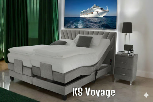 Boxspringbett KS Voyage E, Elektrisches Komfortbett mit Motor, inkl. Lieferung und Montage
