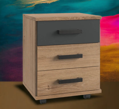 Wimex Rollcontainer Liverpool Jugendzimmer mit 3 Schubladen für Schreibtisch B/H/T ca. 46 x 58 x 40 cm