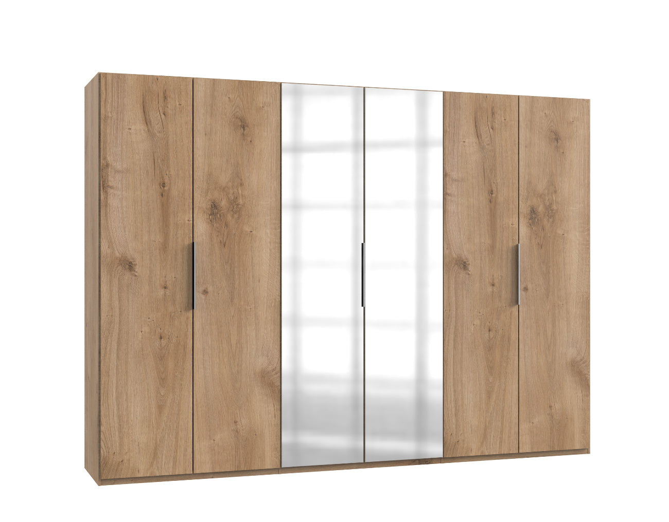 Drehtürenschrank Level 36A 6-türig mit 2 Spiegeln B/H/T ca. 300 x 216 x 58 cm