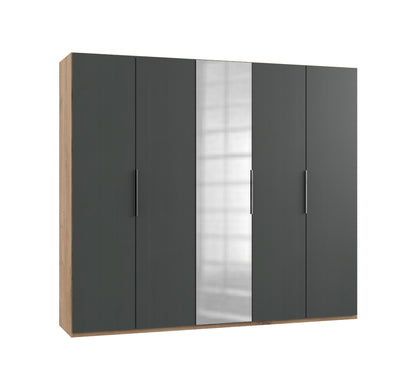 Drehtürenschrank Level 36A 5-türig mit 1 Spiegel B/H/T ca. 250 x 216 x 58 cm