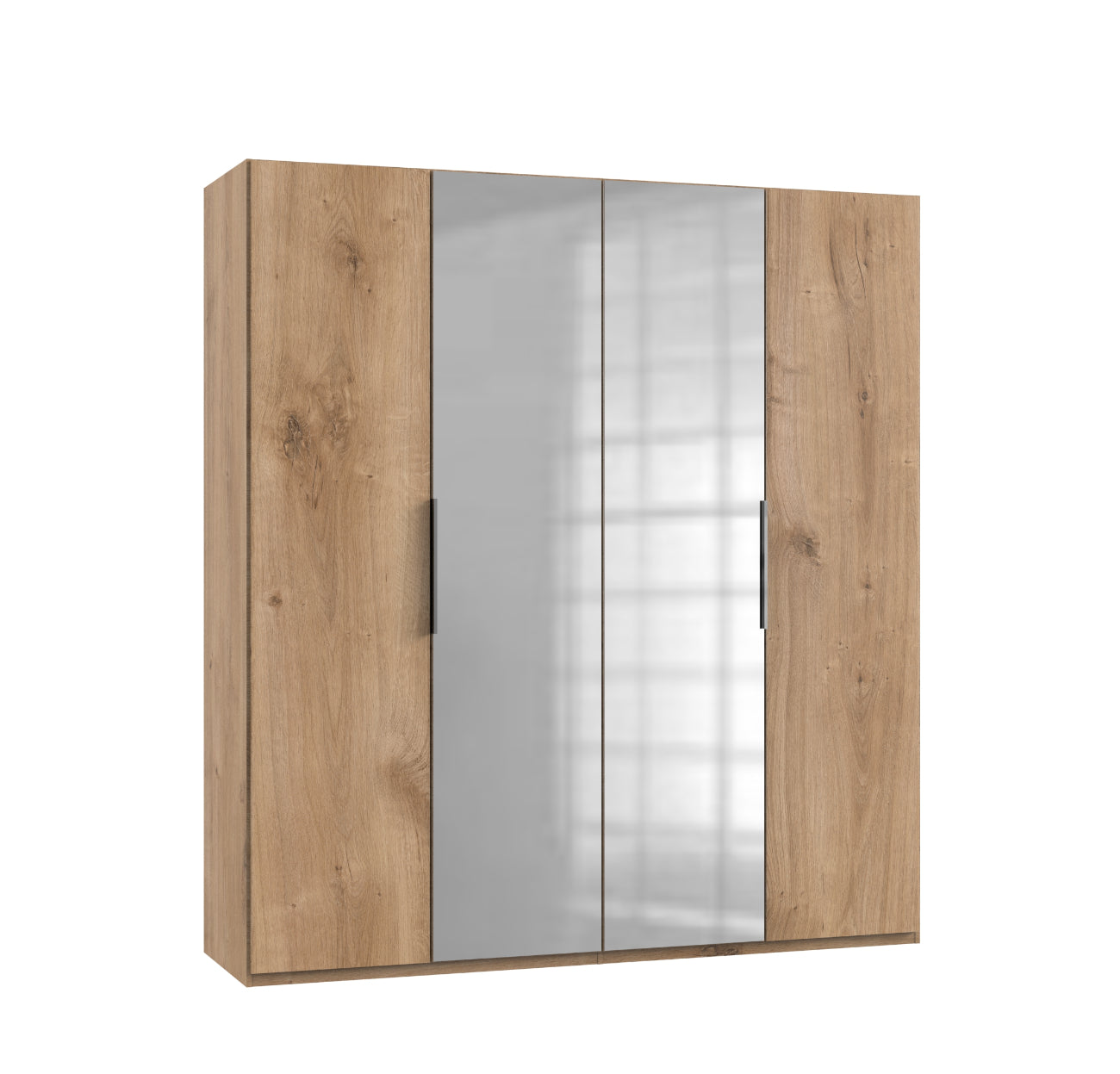 Drehtürenschrank Level 36A 4-türig mit 2 Spiegel B/H/T ca. 200 x 216 x 58 cm