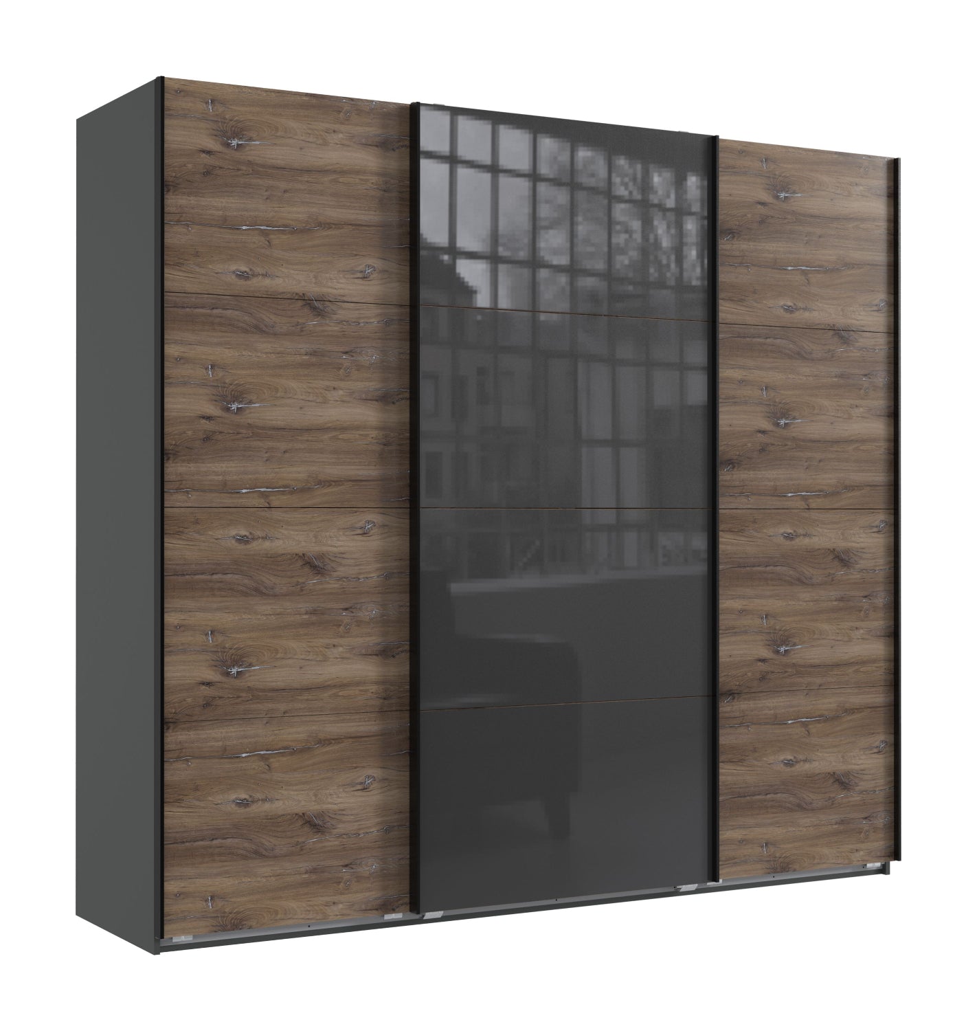 Schwebetürenschrank Norderstedt 3-türig B/H/T ca. 225 x 236 x 64 cm