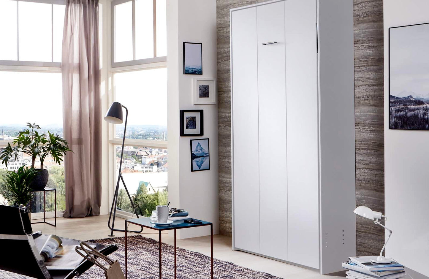 Wimex Klappbett Juist Vertikal ca. 90 cm x 200 cm (Aufstellmaß B/H/T ca. 102 x 213 x 43 cm)
