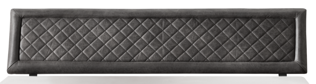 TPT Balkenbett 820-VIII mit Stoffkopfteil gesteppt, Wildeiche massiv natur geölt Breite 140-200 x 200 cm