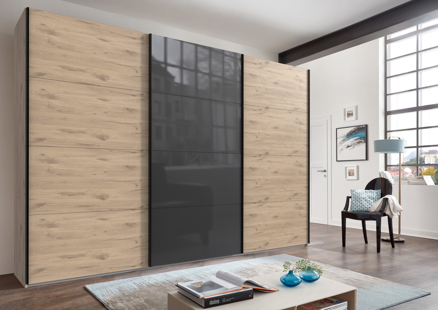 Schwebetürenschrank Norderstedt 3-türig B/H/T ca. 360 x 236 x 64 cm