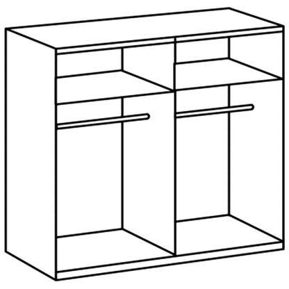 Schwebetürenschrank Baden mit Spiegeltür B/H/T ca. 135/180 x 198 x 65 cm