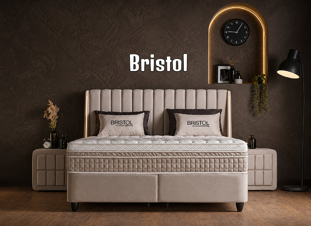 Boxspringbett Bristol Beige - mit Bettkasten & Stauraum, inkl. Lieferung & Montage