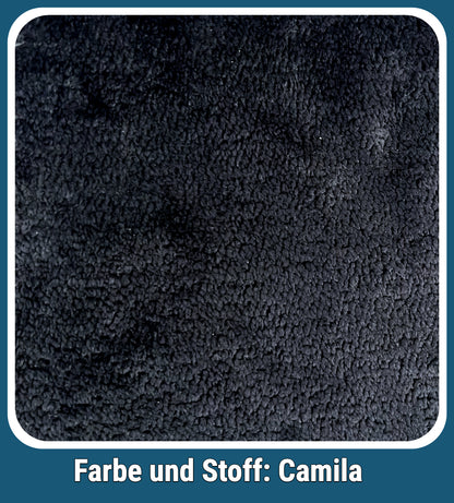 Boxspringbett Camila Schwarz mit Bettkasten inkl. Beleuchtung Breite 90-180 x 200 cm