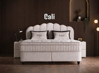 Boxspringbett Cali Beige - mit Bettkasten & Stauraum, inkl. Lieferung & Montage